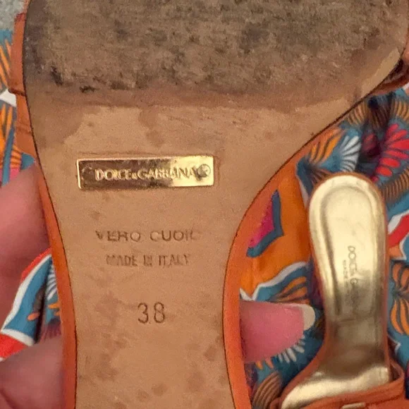 Dolce & Gabbana Vibrant Orange Heel Sandals - Picture 4 of 12